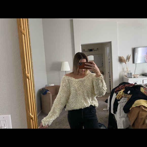 AMERICAN APPAREL VINTAGE OFF SHOULDER TOP ONE SIZE - Picture 6 of 6